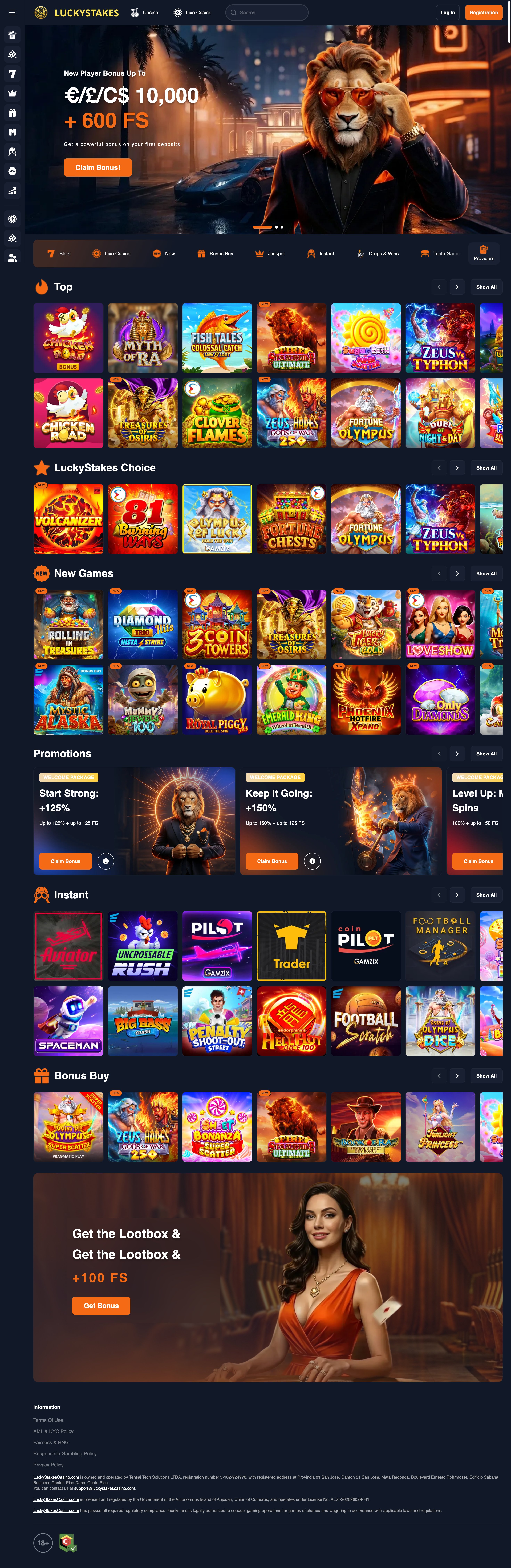 Luckystakes platform