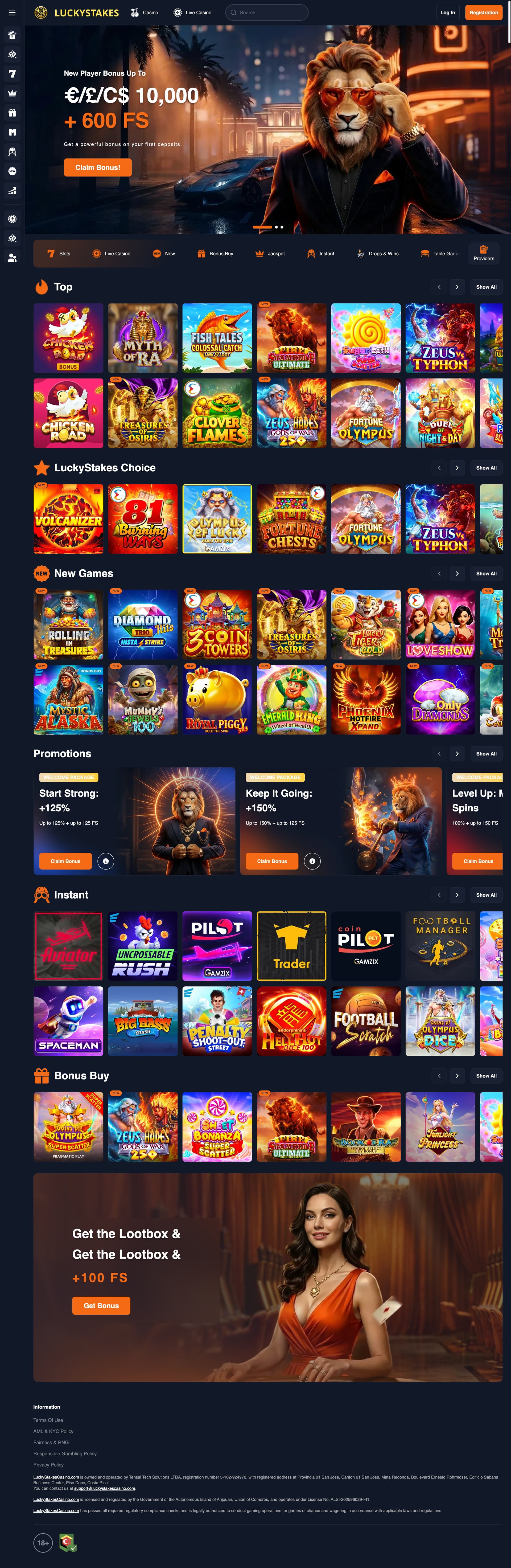 Luckystakes platform